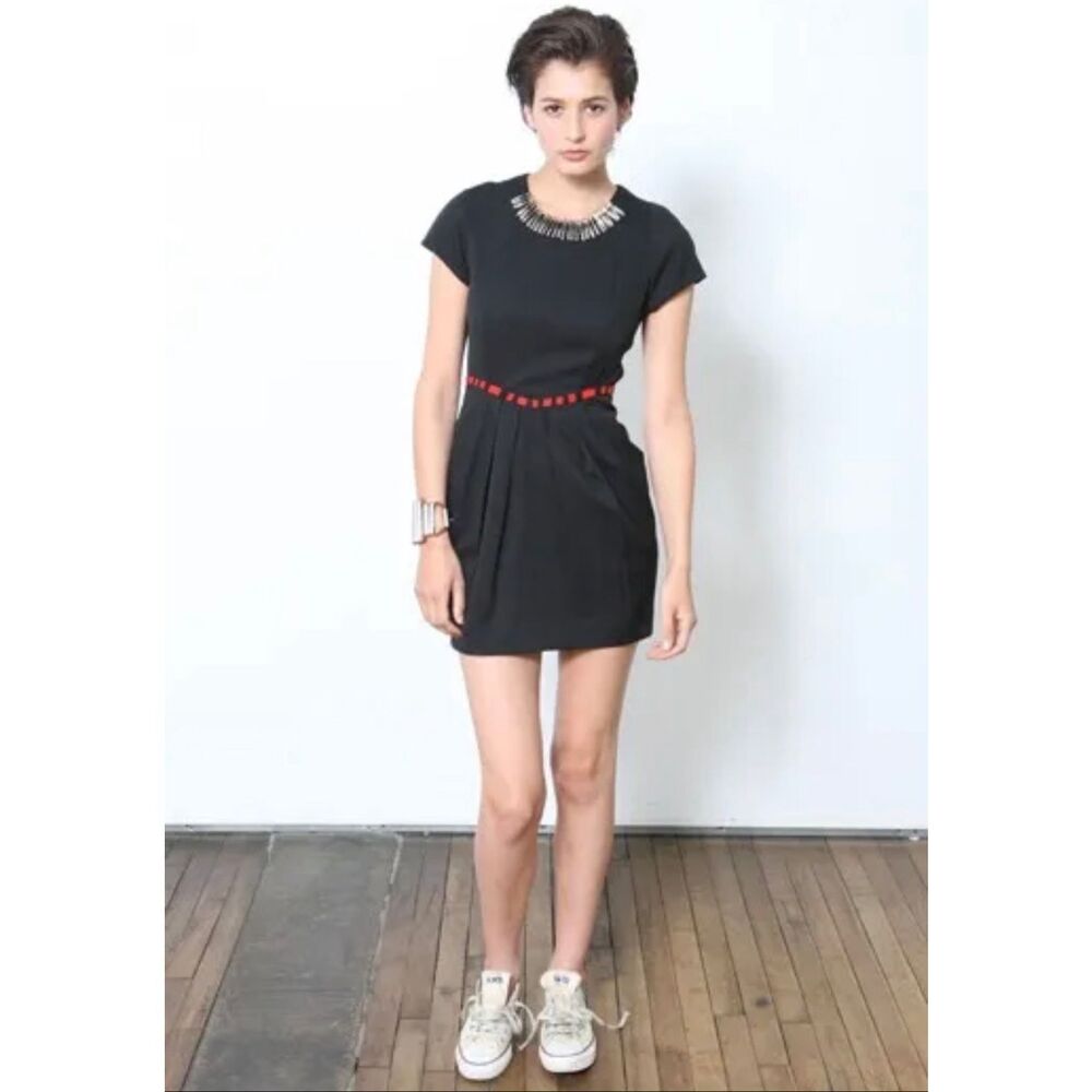 Vena Cava 2010 Runway Mini Dress Black Silk Lined Indie Sleaze Mod